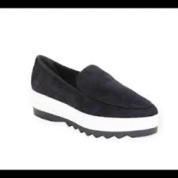 NWOB Black Nubuck Leather DKNY Loafers, Size 8.5 - Picture 1 of 7